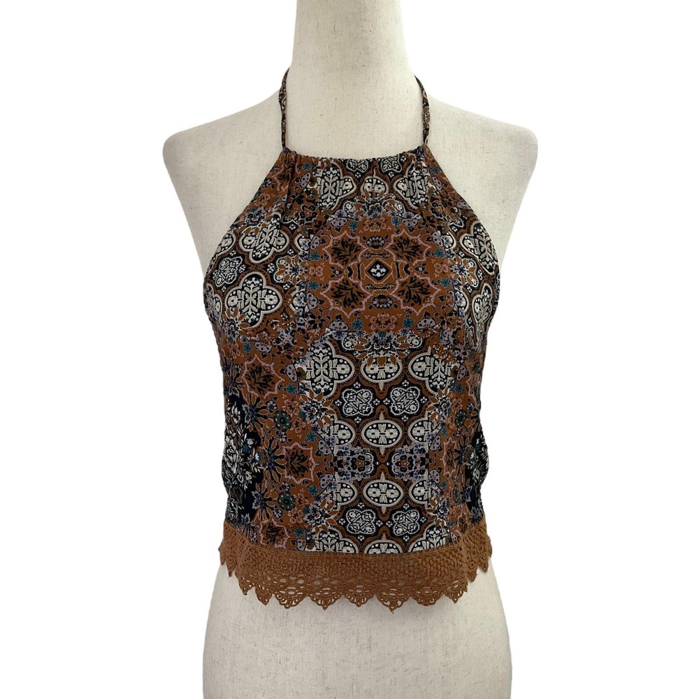 American Eagle Outfitters Brown Bohemian‎ Crop Top Size XS | 48-22